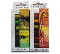 Sennelier ensemble de Pastel secs 12 demi pastels. pastels tendres"à l'écu"- Paysage