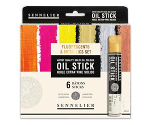 SENNELIER ETUI X6 FLUO + METALLIQUES