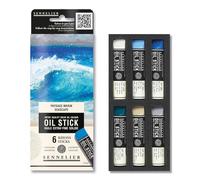 Coffret Sennelier de 6 mini-bâtons à l'huile - Paysage marin - N130116.04
