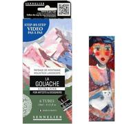 Sennelier gouache extra-fine 6 tubes 10ml, thème montagne et 1 carte