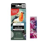 Sennelier gouache extra-fine 6 tubes 10ml, thème Rouge Gorge et 1 carte