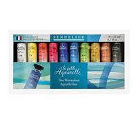 Sennelier La Petite Aquarelle Set, Student Watercolors, Includes Ten 21ml Tubes of Fine Artist Quality Watercolors (10-131684-00)