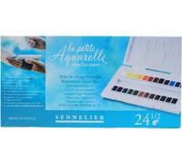 Sennelier La Petite Reise Set - 24 demi-godets d'aquarelle + 1 pinceau N131681.00