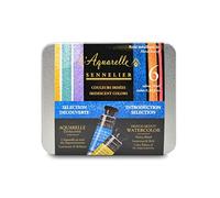 Sennelier L'Aquarelle Introduction Selection Lot de 6 tubes de 10 ml de peinture irisée