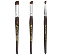 Sennelier – Set de 3 pinceaux à estomper Le Pastelliste – poil de poney biseauté, tailles 4/8/12