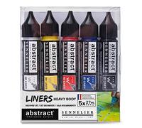 Sennelier Lot de 2 doublures en acrylique abstrait, comprend des doublures 3D de 5 à 27 ml, couleurs primaires (10-121350-00)