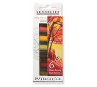 SENNELIER Lot de 6 bâtons de 6 demi-pastels - Pigment - Automne