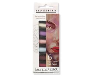 Sennelier Lot de 6 bâtons semi-pastel extra doux, tons clairs portrait