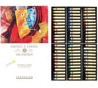 Sennelier Lot de 72 pastels à l'huile, bois, métal, multicolore
