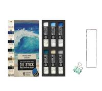 Sennelier Mini Oil Sticks 6pcs .Set paysage marin et mini pince