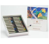 Sennelier Pastels à Huile 24 Couleurs Lot de 24 pastels à l'huile et 2 Carte