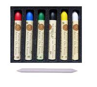 Sennelier Pastels à Huile 6 Couleurs - Qualité Artistique. Made in France + ESTOMPE