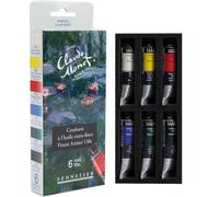 Sennelier Peinture Huile Extra-Fine Set Carton 6 Tubes 10ml Nymphéas Claude Monet et 1 Carte