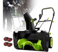 SENODON Souffleuse à Neige sans balais avec 2/4/6 Batteries, 3500 W | Idéale pour allées, avec phares DEL doubles intégrés et goulotte réglable pour terrasses et trottoirs
