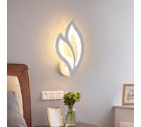 SENQIU Applique Murale LED Interieur, 13W Créatifs Moderne Lampe Murale | Forme de Fleur en Acrylique 3000K Lumière Blanche Chaude, Luminaire Murale pour Chambre, Salon, Couloir, Blanc