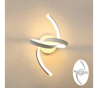 SENQIU Applique Murale LED Interieur, 18W Moderne Lampe Murale LED | Design Spirale, 3000K Blanc Chaud Appliques LED Interieures pour Chambre, Salon, Escalier, Couloir