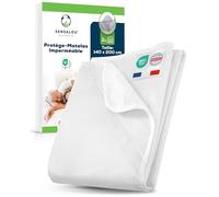 Sensalou Protège-Matelas 140x200 Lot de 2 cm Imperméable Alèse Respirante Anti-Acariens - Housse Lavable à 95 °C - Protection Lit Double Jusqu’à 30 cm - Confort Silencieux Et Hypoallergéniqu