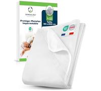 Sensalou Protège-Matelas 90x200 cm Alèse Imperméable - Couvre-Matelas Étanche Lavable à 95 °C, Hypoallergénique, Respirant et Doux, Jusqu’à 30 cm - Lit Simple Jeunesse et Adulte