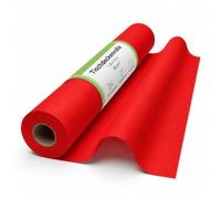 Sensalux - Rouleau de nappe lavable - Certifiée Oeko-Tex standard 100 - 1,18 m x 10 m - Nappe de table en non-tissé, aspect tissu - Rouge