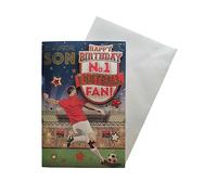 Sensations / Xpress Yourself FG7520A/04 Carte d'anniversaire pour fils n°1 sur le thème rouge et blanc avec enveloppe incluse