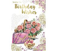 Sensations / Xpress Yourself Sending You Birthday Wishes Carte d'anniversaire ouverte pour femme