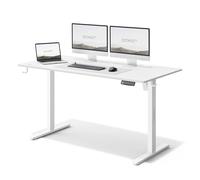 SENSE7 Bureau Gaming électrique 140x70cm Moteur Silencieux 70kg Blanc