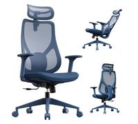 SENSE7 Moyo Fauteuil de Bureau Ergonomique | Accoudoirs 3D & Soutien Lombaire Réglables | Dossier Inclinable | bleu marine