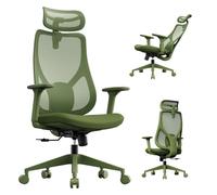 SENSE7 Moyo Fauteuil de Bureau Ergonomique | Accoudoirs 3D & Soutien Lombaire Réglables | Dossier Inclinable | Vert