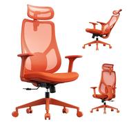 SENSE7 Moyo Fauteuil de Bureau Ergonomique | Accoudoirs 3D & Soutien Lombaire Réglables | Dossier Inclinable | Orange