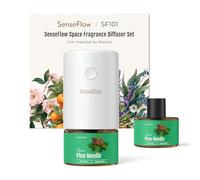 SenseFlow Diffuseur Huiles Essentielles Parfum Maison SF101 Pro, Ultrasonique sans Eau, 100 % Végétal, Aromathérapie 120 Jours, pour Maison, Hôtel, Studio, Jusqu’à 100 ㎡ - Essence de Pin