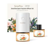 SenseFlow Diffuseur Huiles Essentielles Parfum Maison SF101 Pro, Ultrasonique Sans Eau, 100 % Végétal, Aromathérapie 120 Jours, pour Maison, Hôtel, Studio, Jusqu’à 100 ㎡ - Bois Azur