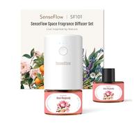 SenseFlow Diffuseur Huiles Essentielles Parfum Maison SF101 Pro, Ultrasonique Sans Eau, 100 % Végétal, Aromathérapie 120 Jours, pour Maison, Studio, Jusqu’à 100 ㎡ - Rhapsodie de Rose