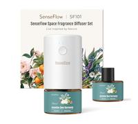 SenseFlow Diffuseur Huiles Essentielles Parfum Maison SF101 Pro, Ultrasonique sans Eau, 100 % Végétal, Aromathérapie 120 Jours, pour Maison, Hôtel, Studio, Jusqu’à 100 ㎡ - Jasmin Dew Harmony