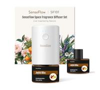 SenseFlow Diffuseur Huiles Essentielles Parfum Maison SF101 Pro, Ultrasonique sans Eau, 100 % Végétal, Aromathérapie 120 Jours, pour Maison, Hôtel, Studio, Jusqu’à 100 ㎡ - Joyful Bliss