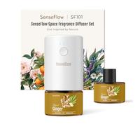SenseFlow Diffuseur Huiles Essentielles Parfum Maison SF101, Ultrasonique sans Eau, 100 % Végétal, Aromathérapie 120 Jours, pour Maison, Hôtel, Studio, Jusqu’à 100 ㎡ - Gingembre