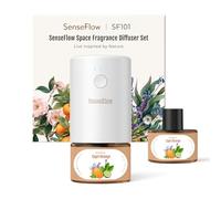 SenseFlow Diffuseur Huiles Essentielles Parfum Maison SF101, Ultrasonique sans Eau, 100 % Végétal, Aromathérapie 120 Jours, pour la Maison, Hôtel, Studio, Jusqu’à 100 ㎡ - Capri Orange