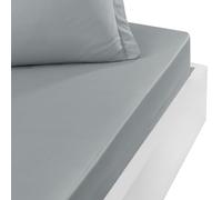 Sensei Maison - Drap Housse Bonnet 40 cm en Percale Coton Soft Percale Plus - 140x190 cm - Galet