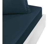 Sensei Maison - Drap Housse Bonnet 40 cm en Percale Coton Soft Percale Plus - 140x190 cm - Indigo