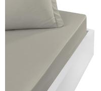 Sensei Maison - Drap Housse Bonnet 40 cm en Percale Coton Soft Percale Plus - 160x200 cm - Gris Perle