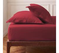 Sensei Maison - Drap Housse Bonnet 40 cm en Percale Coton Soft Percale Plus - 90x200 cm - Cardinal