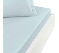 Sensei Maison - Drap Housse en Percale de Coton Bonnet 30 cm Soft Percale - 120x190 cm - Bleu Arctic