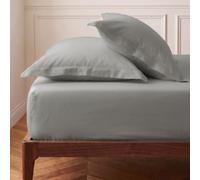 Sensei Maison - Drap Housse en Percale de Coton Bonnet 30 cm Soft Percale - 140x190 cm - Gris Perle