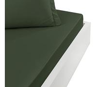 Sensei Maison - Drap Housse en Percale de Coton Bonnet 30 cm Soft Percale - 160x200 cm - Eucalyptus