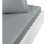 Sensei Maison - Drap Housse en Percale de Coton Bonnet 30 cm Soft Percale - 200x200 cm - Galet