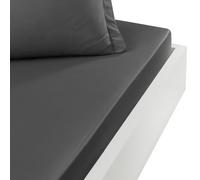Sensei Maison - Drap Housse en Percale de Coton Bonnet 30 cm Soft Percale - 80x200 cm - Anthracite