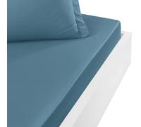 Sensei Maison - Drap Housse en Percale de Coton Bonnet 30 cm Soft Percale - 90x200 cm - Cobalt