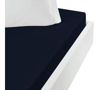 Sensei Maison - Drap Housse Jersey Coton peigné Extensible Bonnet 30 cm Manhattan - 120x190 cm - Bleu Nuit