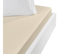 Sensei Maison - Drap Housse Jersey Coton peigné Extensible Bonnet 30 cm Manhattan - 160x200 cm - Ficelle