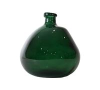 Sensei Maison - Vase Dame-Jeanne en Verre recyclé h 23 cm SCANDIC - 23 cm - Vert Emeraude