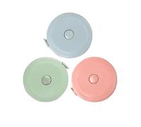 Senshuomy Lot de 3 Rubans à Mesurer Souples Double Face Metre Enrouleur pour le Corps, Mètre de Poche Rétractable, pour Couture, Vêtements, 150 cm